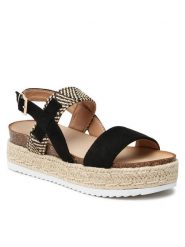 Jenny Fairy Espadryle WS17059-08 Czarny. Czarne espadryle damskie Jenny Fairy, bez wzorów, z materiału, bez obcasa, bez zapięcia. Za 129.99 zł.