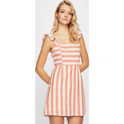 Glamorous - Sukienka. Brązowe sukienki damskie Glamorous, l, bez wzorów, z bawełny, casualowe, bez kołnierzyka, bez ramiączek. W wyprzedaży za 129.90 zł.