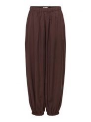 ONLY Spodnie materiałowe Scarly 15380514 Brązowy Relaxed Fit. Brązowe spodnie materiałowe damskie Only, m, bez wzorów, z materiału. Za 169.99 zł.