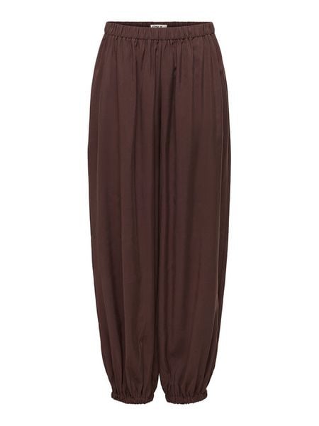 ONLY Spodnie materiałowe Scarly 15380514 Brązowy Relaxed Fit. Brązowe spodnie materiałowe damskie Only, l, bez wzorów, z materiału. Za 119.99 zł.