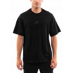Koszulka Mężczyzna adidas T-shirt Bluzka Sportowa Bawełna Treningowa Czarna M. Czarne t-shirty męskie Adidas, m, bez wzorów, z bawełny, sportowe, bez kołnierzyka. Za 111.00 zł.