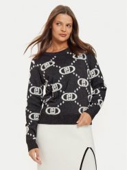 Liu Jo Sport Sweter TF4230 MA94O Czarny Regular Fit. Czarne swetry damskie Liu Jo Sport, l, bez wzorów, z syntetyku, sportowe, bez kołnierzyka, bez ramiączek, bez kaptura. Za 519.99 zł.