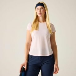 Damska koszulka z krótkim rękawem i siateczką Mindo Anti-Insect. Czerwone t-shirty damskie Regatta, m, bez wzorów, z materiału, bez kołnierzyka. Za 89.99 zł.