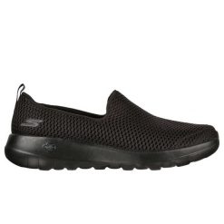 Buty Skechers Go Walk Joy W 15600BBK czarne. Czarne obuwie sportowe damskie bez wzorów, z meshu, na jogę i pilates. Za 393.78 zł.