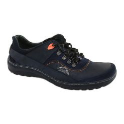 Olivier Męskie buty trekkingowe 268 granatowe niebieskie. Niebieskie trekkingi męskie na jesień. Za 319.69 zł.