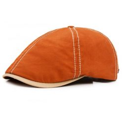 Wiosenno-Letni Kaszkiet w stylu Peaky Blinders - Pako Jeans - Pomarańczowy. Brązowe czapki i kapelusze męskie Pako Jeans, na lato, bez wzorów, z bawełny. Za 49.00 zł.