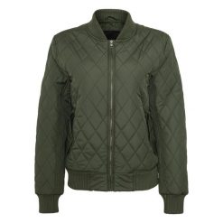 Damska parka Urban Classic Diamond Nylon Parka. Zielone kurtki damskie Urban Classics, na zimę, bez wzorów, z nylonu, bez kaptura. Za 237.00 zł.