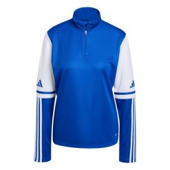 Bluza damska adidas Squadra 25 Training Top. Niebieskie swetry damskie Adidas, na zimę, bez wzorów, z tkaniny, bez kołnierzyka, bez ramiączek, bez kaptura. Za 131.99 zł.