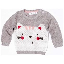 Minoti Dziewczęcy Sweter Z Kotem 68 - 74 Szary. Swetry dla dziewczynek marki Minoti. Za 75.00 zł.