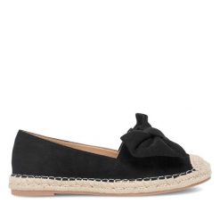 Espadryle DeeZee. Czarne espadryle damskie DeeZee, bez wzorów, bez obcasa, bez zapięcia. Za 99.99 zł.