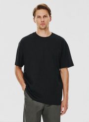 PAKO LORENTE – Czarny męski t-shirt basic. Czarne t-shirty męskie Pako Lorente, l, bez wzorów, z bawełny, bez kołnierzyka. Za 99.99 zł.
