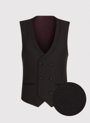 PAKO LORENTE – Brązowa kamizelka smokingowa. Brązowe garnitury męskie Pako Lorente, bez wzorów, eleganckie. Za 499.99 zł.
