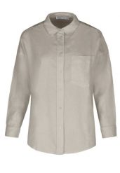 Koszula z lnem K-VEHI. Brązowe bluzki damskie Volcano, m, bez wzorów, ze lnu, bez kołnierzyka, bez ramiączek. Za 119.99 zł.