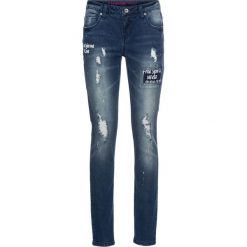 Dżinsy SKINNY bonprix niebieski "stone”. Niebieskie jeansy damskie bonprix. Za 129.99 zł.
