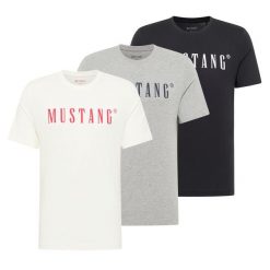 3PAK Męskich Koszulek MUSTANG Style Austin 1014695. Białe t-shirty męskie Mustang, m, bez wzorów, z bawełny, klasyczne, bez kołnierzyka. Za 219.99 zł.