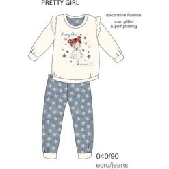 Piżama dziewczęca DR 040/90 Pretty girl Ecru r. 104. Szare bielizna dla chłopców Cornette. Za 53.43 zł.