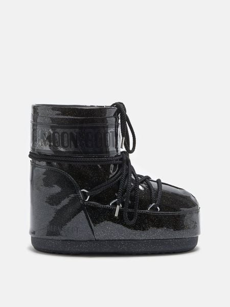 Moon Boot Icon Low Rubber Śniegowce damskie. Czarne śniegowce i trapery damskie Moon Boot, z tkaniny, przed kostkę. W wyprzedaży za 791.21 zł.