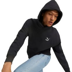 Bluza z kapturem Puma Classics Relaxed Hoodie Tr, Mężczyźni. Czarne bluzy męskie Puma, l, bez wzorów, z bawełny, z kapturem, na fitness i siłownię. Za 287.00 zł.