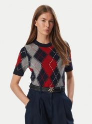 Tommy Hilfiger Sweter WW0WW52313 Kolorowy Regular Fit. Swetry damskie Tommy Hilfiger, l, bez wzorów, z bawełny, bez kołnierzyka, bez ramiączek, bez kaptura. Za 529.99 zł.