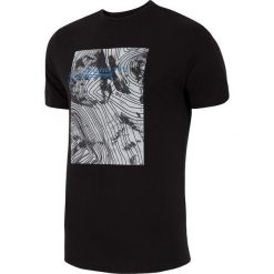 T-shirt męski TSM009 - głęboka czerń. T-shirty męskie marki 4f. W wyprzedaży za 44.99 zł.