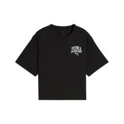 Puma Koszulka Class Relaxed Crop 68503001. Czarne koszulki sportowe damskie Puma, m, bez wzorów, bez kołnierzyka, bez ramiączek. Za 77.99 zł.
