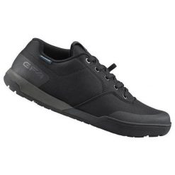 Buty do jazdy terenowej GF400, czarne. Czarne buty sportowe męskie Shimano, z gumy, bez zapięcia, rowerowe. Za 389.99 zł.