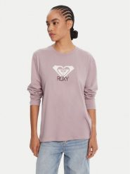 Roxy Bluzka Hangloose Art Ls ERJZT06035 Fioletowy Regular Fit. Fioletowe bluzki damskie Roxy, m, bez wzorów, z bawełny, bez kołnierzyka, bez ramiączek. Za 129.99 zł.
