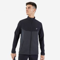 Kurtka do tenisa męska Artengo Essential. Czarne kurtki sportowe męskie KUIKMA, m, bez wzorów, z meshu, tenisowe. Za 119.99 zł.