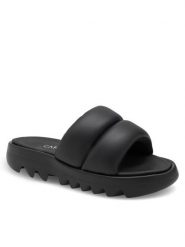 Reebok Klapki Cardi Slide HP2217 Czarny. Czarne klapki damskie Reebok, bez wzorów, ze skóry, bez obcasa. Za 159.99 zł.