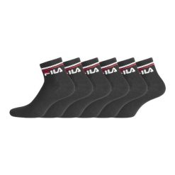 Fila Quarter skarpety 6-pack – czarne, 43-46. Czarne skarpety męskie Fila, bez wzorów. Za 174.99 zł.