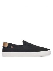 Tommy Hilfiger Tenisówki Vulc Canvas Slip-On Sneaker FW0FW08645 Czarny. Czarne trampki i tenisówki damskie Tommy Hilfiger, bez wzorów, z materiału, bez zapięcia. Za 179.99 zł.
