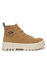Palladium Trapery 74353-252-M Brązowy. Brązowe śniegowce i trapery męskie Palladium, ze skóry, bez zapięcia. Za 429.99 zł.