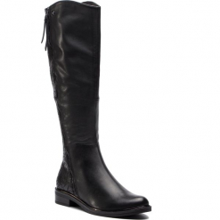 Oficerki CAPRICE - 9-25516-21 Black Barocco 032. Czarne kozaki damskie Caprice, z materiału. W wyprzedaży za 379.00 zł.