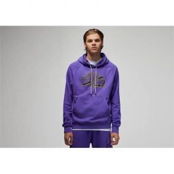 Bluzy sportowa męska Nike Air Jordan Jumpman Fleece. Fioletowe bluzy męskie Nike, l, bez wzorów, z kapturem. Za 452.00 zł.