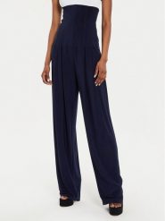 NORMA KAMALI Spodnie palazzo KK2247PLE96951 Granatowy Wide Leg. Niebieskie spodnie materiałowe damskie Norma Kamali, xl, bez wzorów, z materiału. Za 669.99 zł.