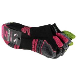 Skechers 3pk Womens Perf Grey Color Pop, damskie, Fitness, skarpetki, Czarne. Czarne obuwie sportowe damskie Skechers, bez wzorów, z poliesteru. Za 59.99 zł.