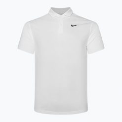 Koszulka tenisowa męska Nike Court Dri-Fit Polo Solid. Czarne koszulki polo męskie Nike, l, bez wzorów, bez ramiączek. Za 199.99 zł.