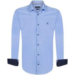 Sir Raymond Tailor Męska Koszula Concede Xl Niebieska. Niebieskie koszule męskie Sir Raymond Tailor, m, bez wzorów, bez kołnierzyka, bez ramiączek. Za 149.00 zł.