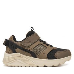 Sneakersy Skechers. Brązowe trampki i tenisówki chłopięce Skechers, bez wzorów, bez zapięcia. Za 179.99 zł.