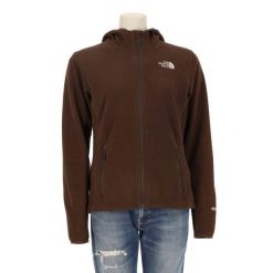 Second life - Kurtka polarowa WindWall dla kobiet - Stan bardzo dobry. Brązowe kurtki sportowe damskie The North Face, bez wzorów, z polaru, bez kaptura, trekkingowe. Za 211.46 zł.