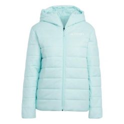 Damska kurtka z kapturem adidas Terrex Multi Essentials 2. Niebieskie kurtki damskie Adidas, m, bez wzorów, z puchu, z kapturem. Za 363.50 zł.