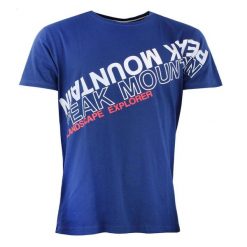 T-shirt Peak Mountain Cyclone. Niebieskie koszulki sportowe męskie Peak Mountain, m, bez wzorów, bez kołnierzyka, bez ramiączek. W wyprzedaży za 141.00 zł.
