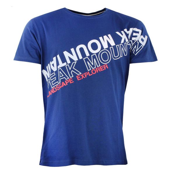 T-shirt Peak Mountain Cyclone. Niebieskie koszulki sportowe męskie Peak Mountain, m, bez wzorów, bez kołnierzyka, bez ramiączek. W wyprzedaży za 141.00 zł.