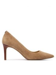 MICHAEL Michael Kors Szpilki Alina 40F5HNMP1S Brązowy. Brązowe szpilki damskie MICHAEL Michael Kors, bez wzorów, ze skóry, bez obcasa, bez zapięcia. Za 629.99 zł.