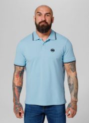 Koszulka Polo bawełniana klasyczna dla dorosłych Pique Stripes Regular. Niebieskie koszulki polo męskie PITBULL, na lato, m, bez wzorów, z bawełny, eleganckie, bez ramiączek. Za 139.00 zł.