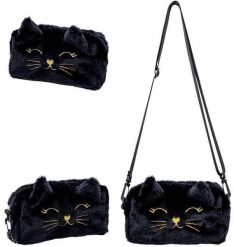 Astra Torebka Fluffy Kitty Black ASTRA. Czarne torby i plecaki dziecięce Astra. Za 45.90 zł.