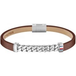 Tommy Hilfiger Brązowy pasek ze skóry dla mężczyzn TH2700953. Brązowe paski damskie Tommy Hilfiger, bez wzorów, ze skóry. W wyprzedaży za 281.00 zł.