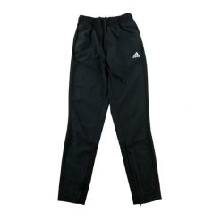 Second life - Dres męski Spodnie dresowe z zamkami czarne - Jak nowy. Czarne spodnie sportowe męskie Adidas, m, bez wzorów, z dresówki, na fitness i siłownię. Za 116.16 zł.