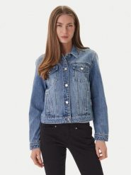 Guess Jeans Kurtka jeansowa W6GN14 D0971 Niebieski Regular Fit. Niebieskie kurtki damskie Guess Jeans, xs, z aplikacjami, z bawełny, bez kaptura. Za 1,084.99 zł.