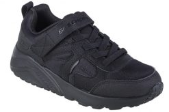 Buty sportowe Sneakersy chłopięce, Skechers Uno Lite - Braxter. Czarne trampki i tenisówki chłopięce Skechers, bez wzorów, z materiału, sportowe, przed kostkę, bez zapięcia. Za 169.99 zł.